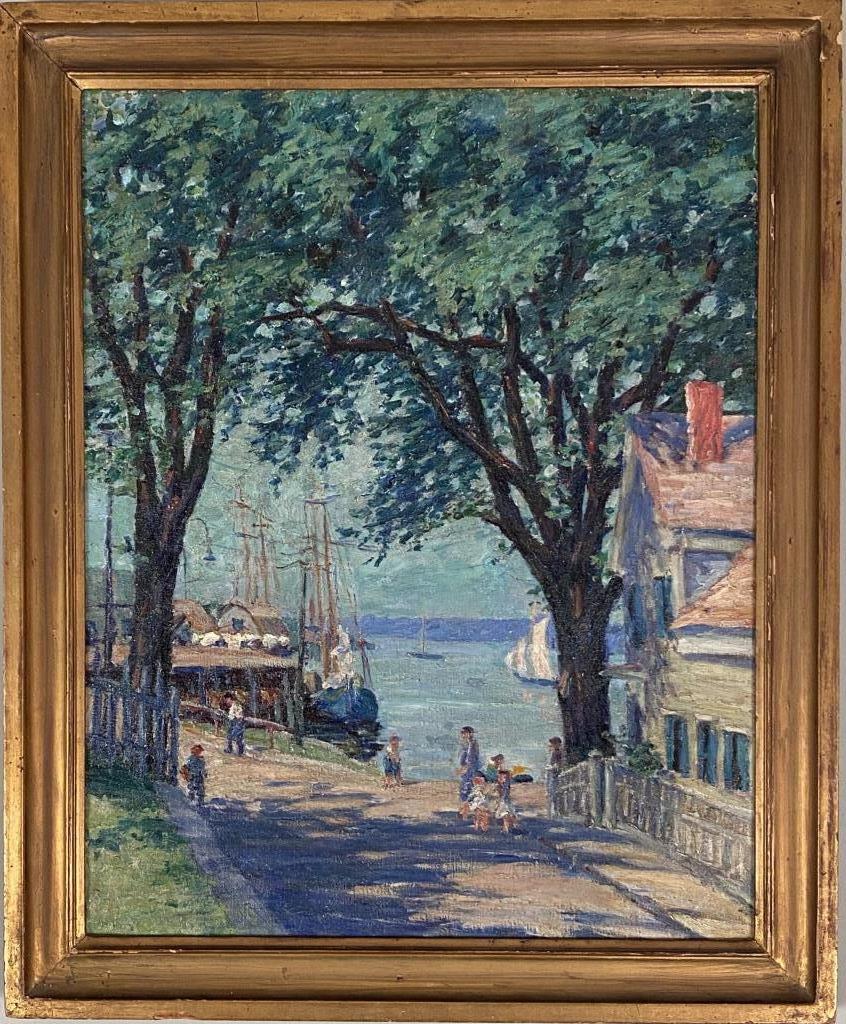 American Impressionist O/C Essex CT Boat Launch (1 of 3)