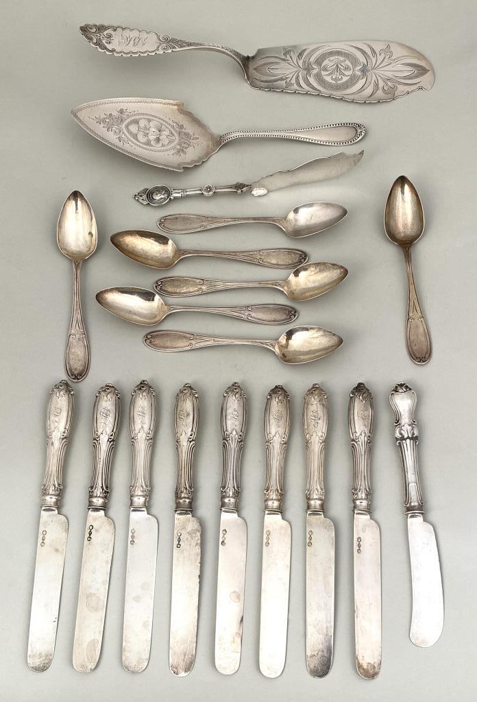 Group American Coin Silver Utensils (1 of 4)