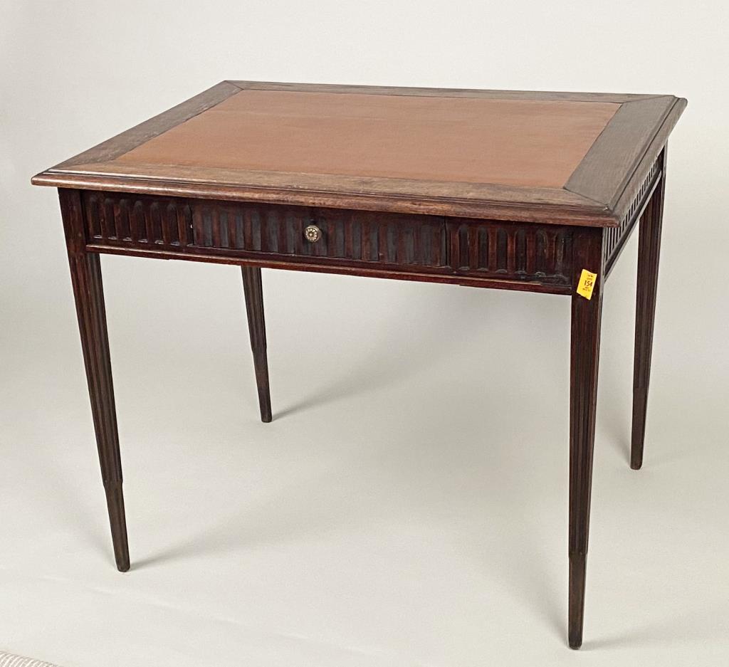 Continental Neoclassical Oak Writing Table (1 of 7)
