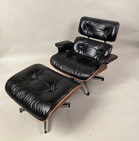 Vintage MCM Herman Miller Eames Chair & Ottoman (1 of 10)