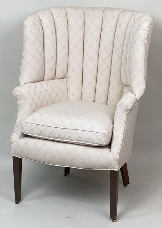 English George III Barrel Back Wing Chair (1 of 5)