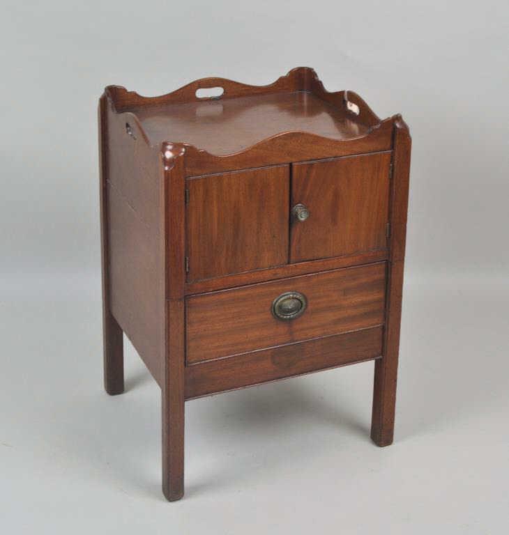 George III Mahogany Tambour Commode Table (1 of 5)