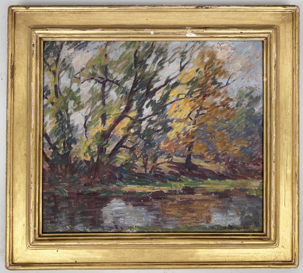 John Weygandt, O/M Wooded Stream Landscape (1 of 4)