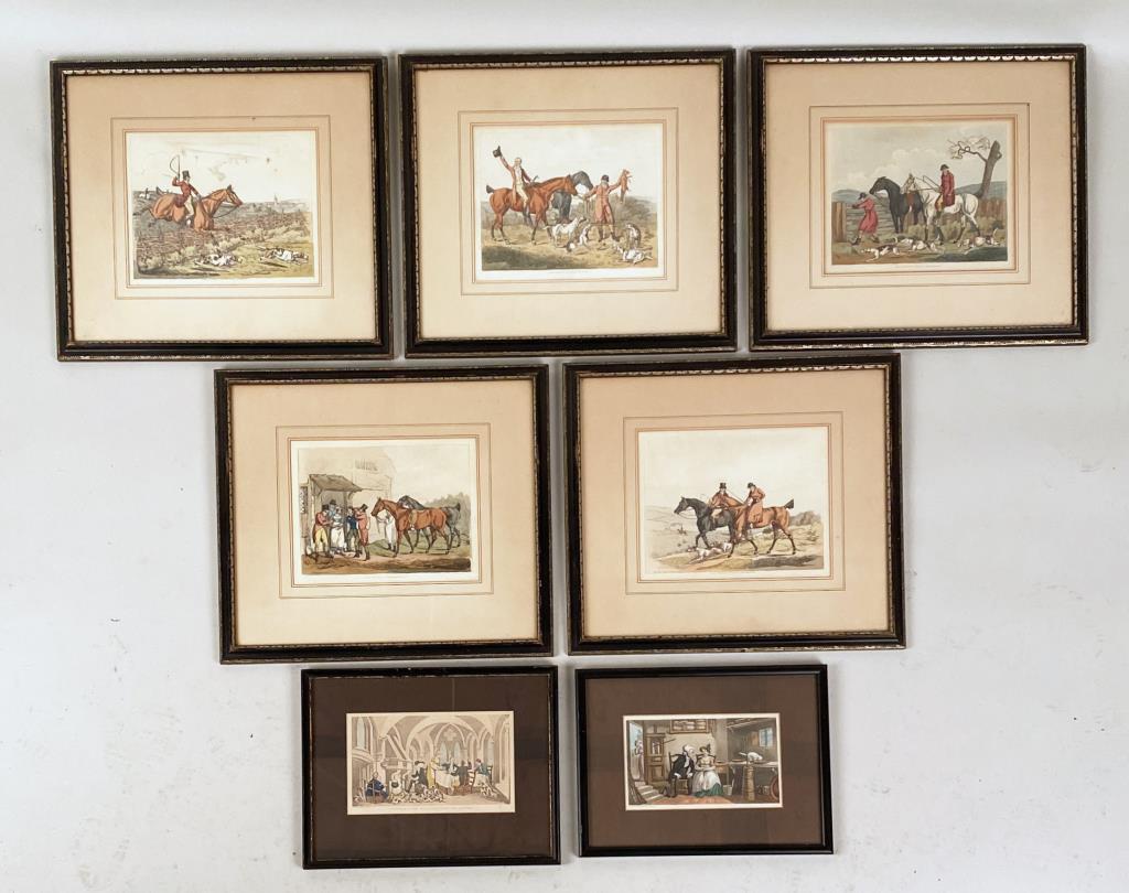 Seven English Hunt Theme Prints (1 of 3)