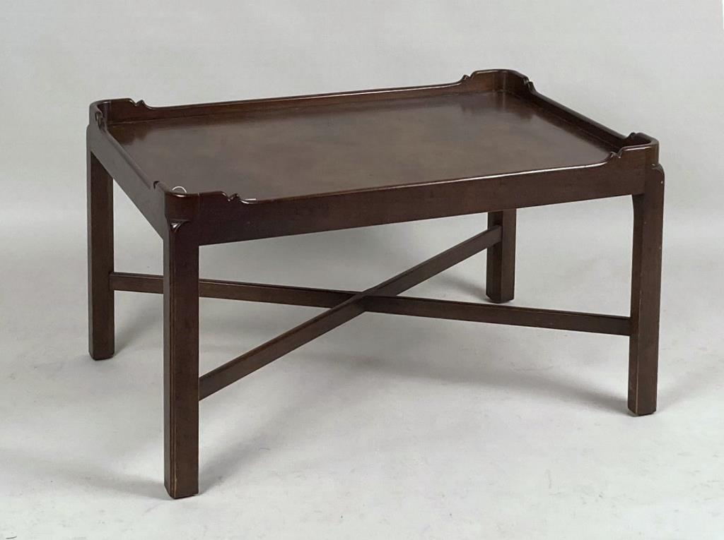 Georgian Style Carved Mahogany Butler Tray Table (1 of 3)