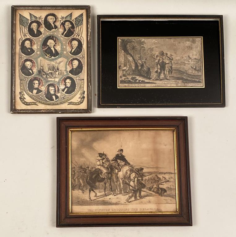 Three Early Americana Etchings (1 of 8)