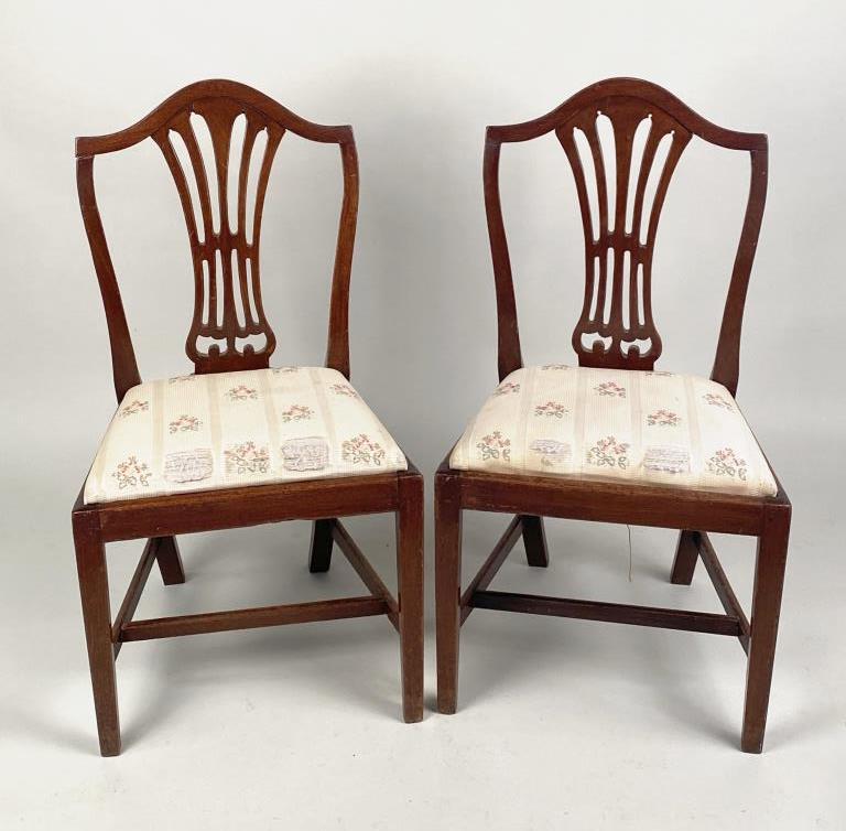 Pair Federal Mahogany Side Chairs (1 of 8)