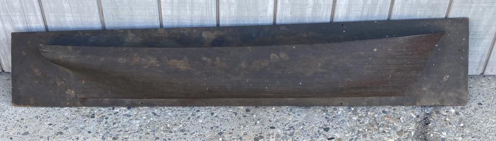 Monumental Carved Walnut Half Hull Ship Model (1 of 6)