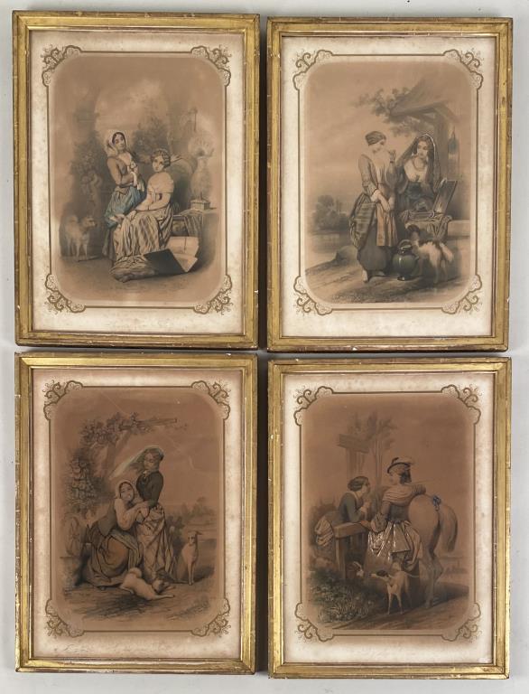 Group Four French Engravings (1 of 3)