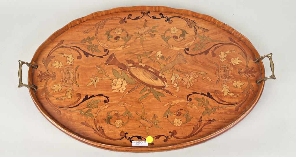 Fine Regency Marquetry Inlaid Tray (1 of 5)