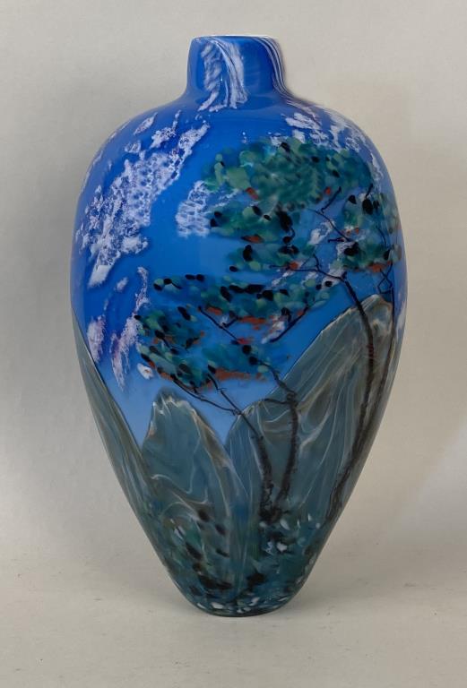 Hawaiian Large Multi-Colored Art Glass Vase (1 of 8)