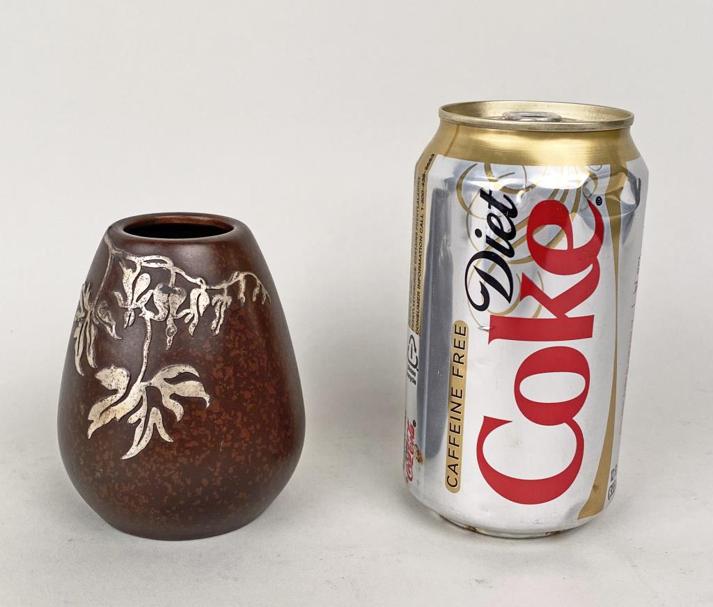 Heintz Arts & Crafts Silver Overlaid Bronze Vase (1 of 4)