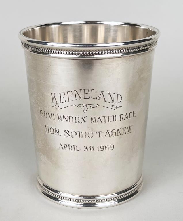 Sterling Beaker, Engraved Spiro T. Agnew (1 of 3)