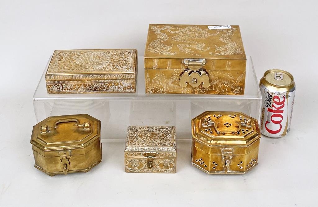 Group Five Brass Boxes (1 of 6)