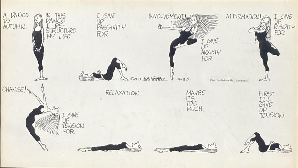 Feiffer, Pen & Ink Cartoon (1 of 4)