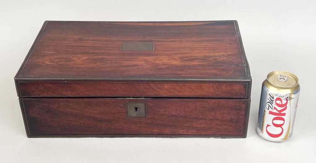 Small Antique Mahogany Traveling Desk Box (1 of 5)