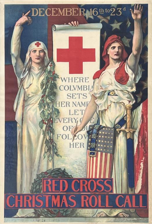 WWI Red Cross Lithographic Poster (1 of 3)