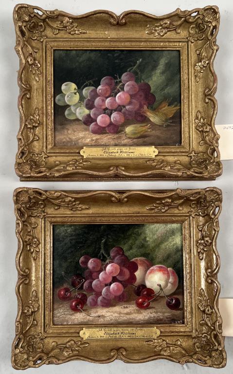 Williams, Two O/C Still Life Paintings of Fruit (1 of 3)