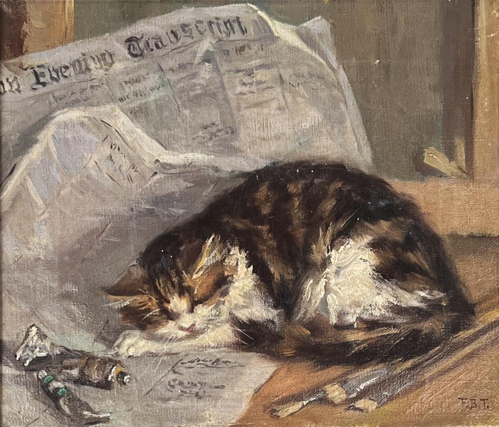 Townsend O/C Still Life Cat Painting (1 of 6)