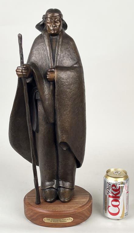 Pettigrew, "The Enduring Navajo" Bronze Sculpture (1 of 5)