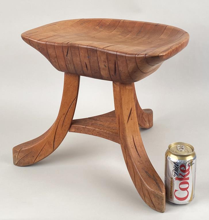 Swiss Fruitwood Milking Stool (1 of 3)