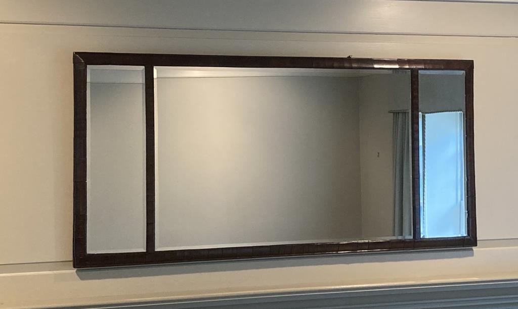 Queen Anne Walnut Three Panel Overmantle Mirror (1 of 7)
