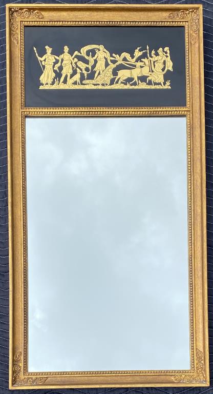 Regency Cove Molded Gilt & Eglomise Mirror (1 of 3)