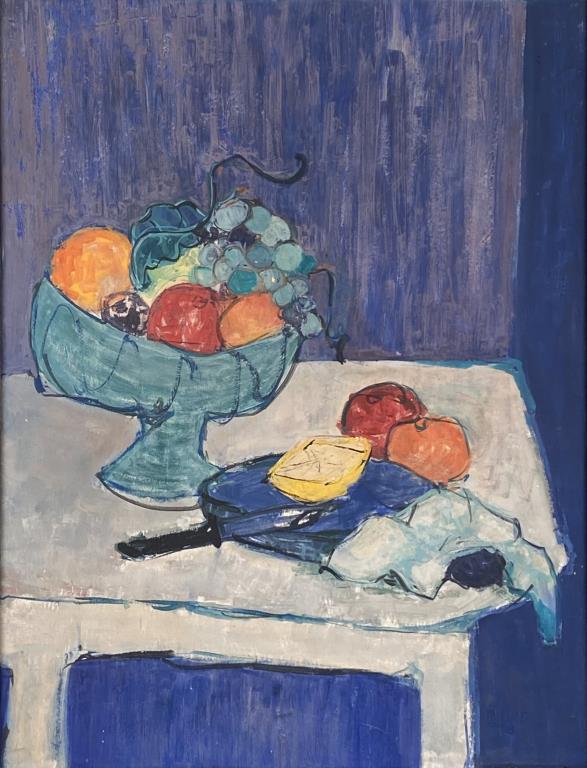 Signed Mid Century Still Life O/B (1 of 5)