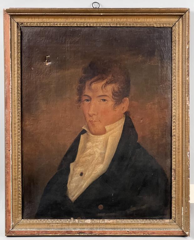 Folk Art Portrait Of A Gentleman O/C (1 of 4)