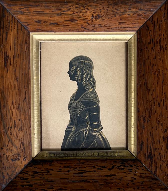 Folk Art Silhouette Portrait of Girl (1 of 3)