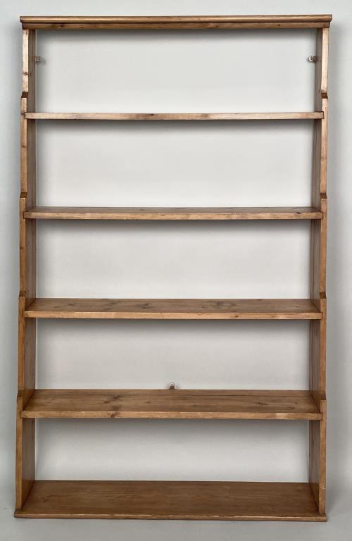 Large English Pine Wall Rack (1 of 4)
