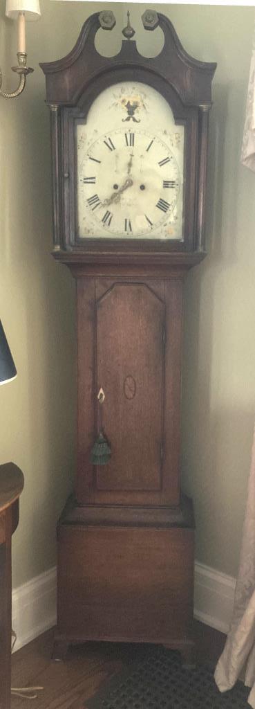 Signed English Oak Grandfather Clock (1 of 9)