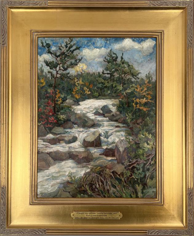 Lamartine, O/C/B Dappled River Landscape (1 of 5)