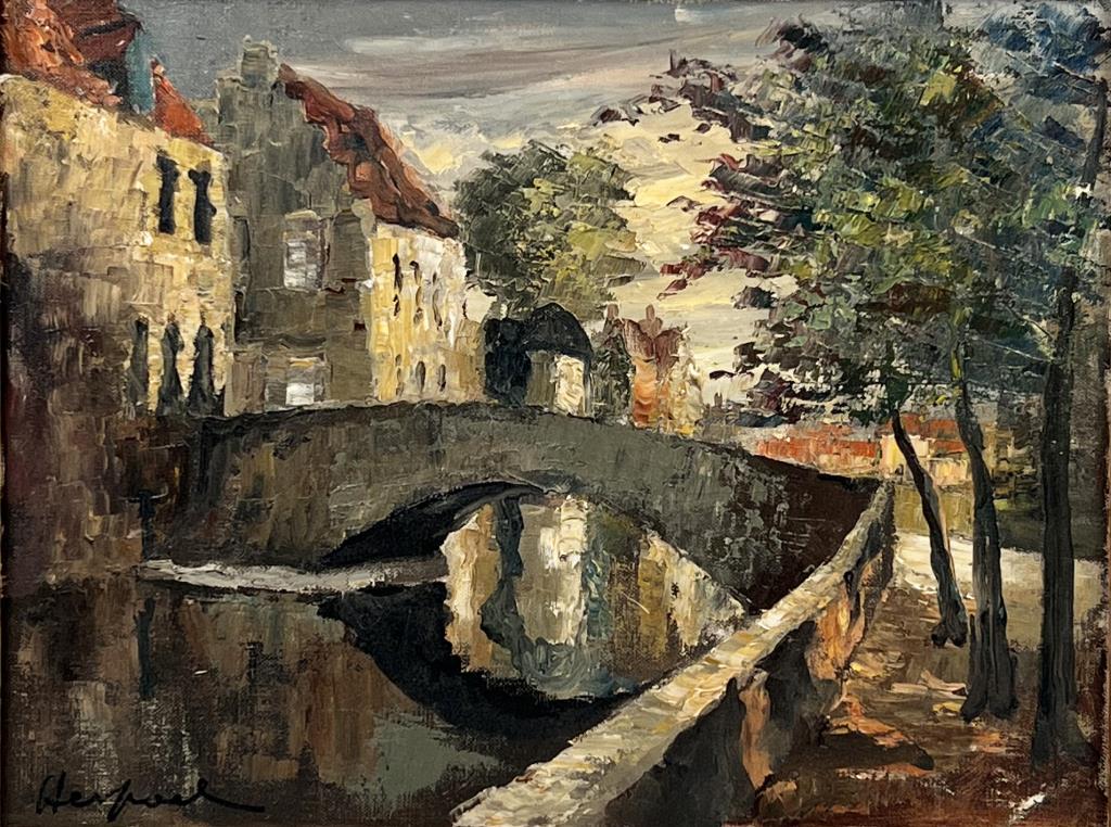 Herbosch, O/C Bruges Canal Scene (1 of 6)