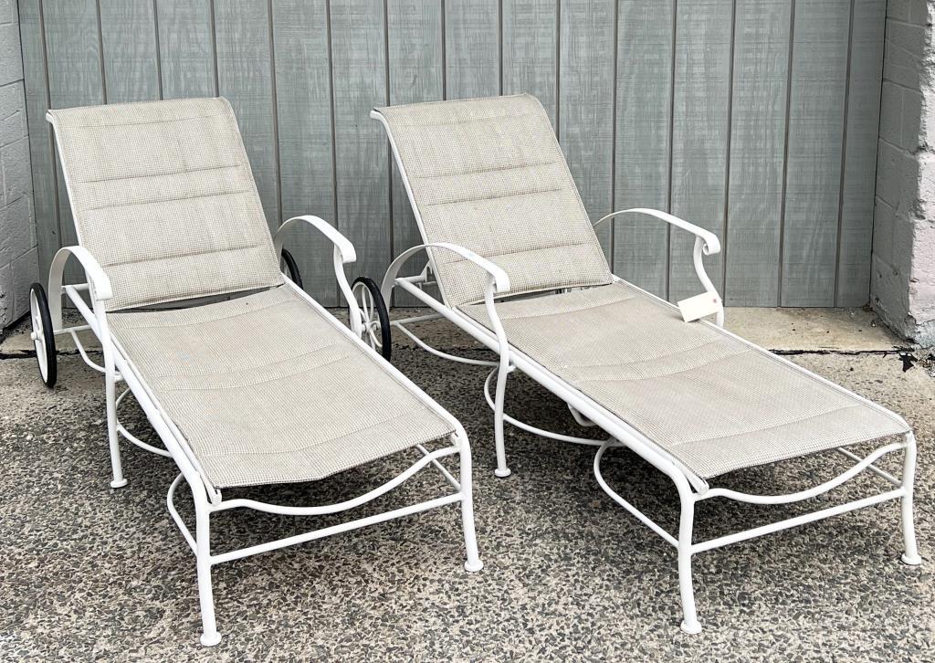 Pair Garden/Pool Chaise Lounge Seats (1 of 3)