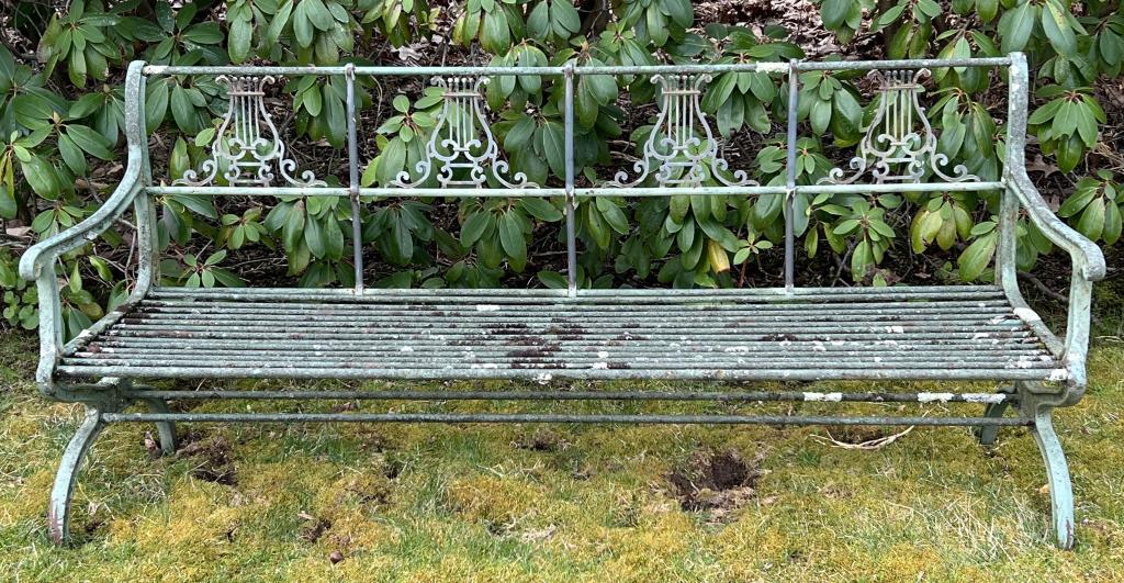 Classical Form Four Lyre Back Garden Bench (1 of 6)