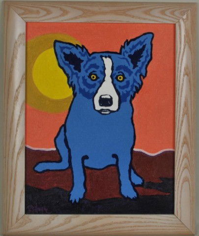 149 Original George Rodrigue Blue Dog Painting May 21 2011