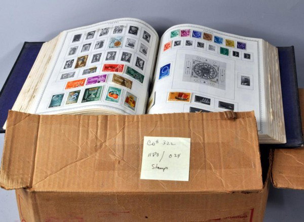 Box Lot Old Stamps: Box lot of hundreds of old stamps, U.S. and foreign. From the estate of Jerome Zeifman.