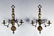 36: Pair of Brass 3 Arm Sconces, 19th C.