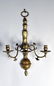 36: Pair of Brass 3 Arm Sconces, 19th C. - 2