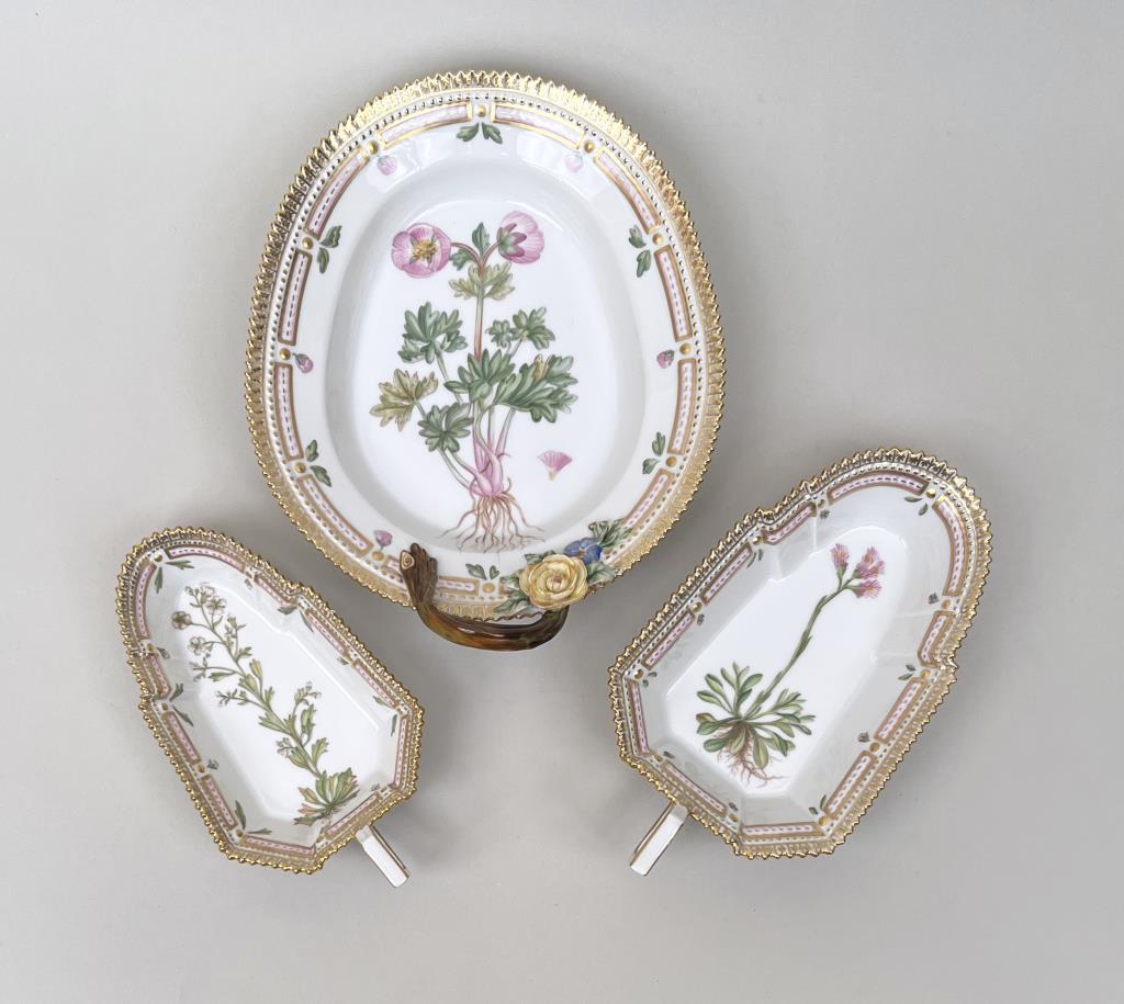Three Royal Copenhagen Flora Danica Dishes (1 of 9)