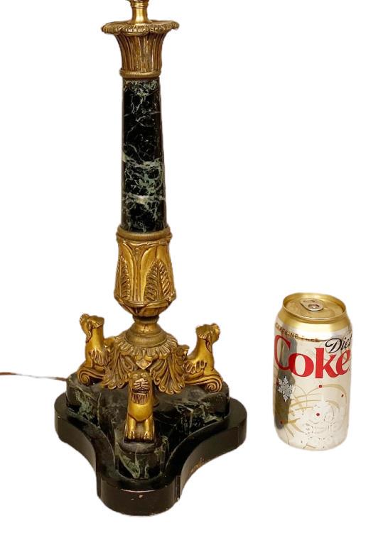 Brass & Marble Neoclassical Table Lamp (1 of 5)