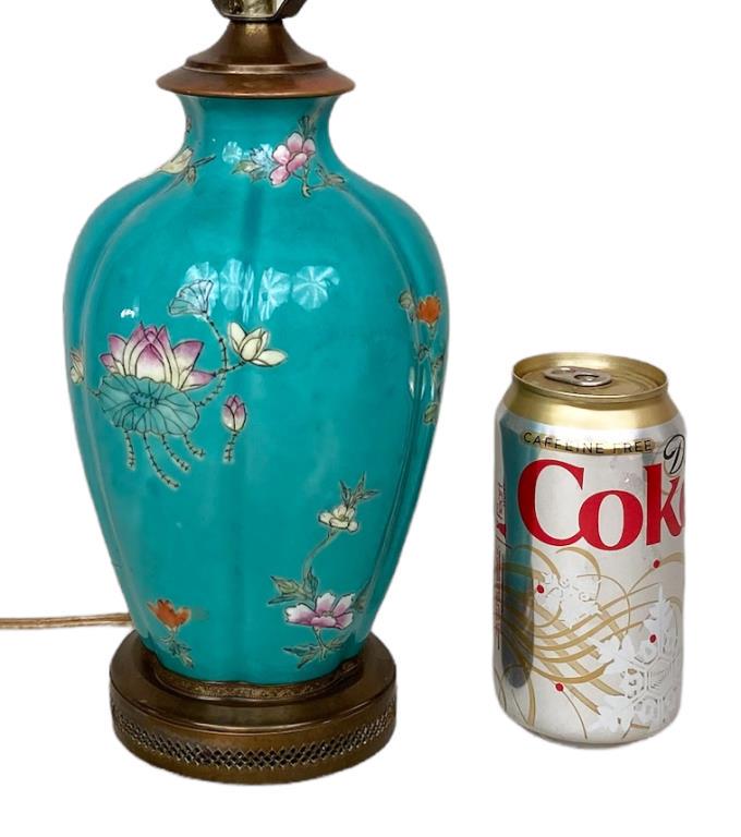 Chinese Lobed Floral Vase, As Table Lamp (1 of 5)