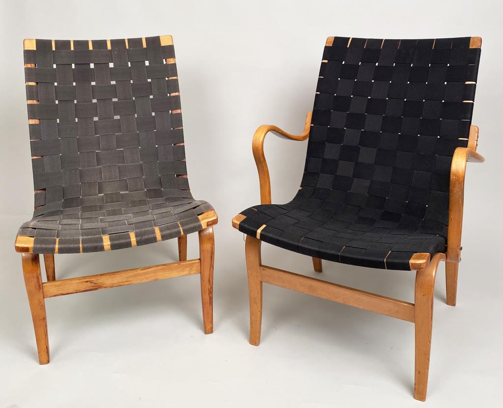 Two Bruno Mathsson Eva Chairs, Arm & Side (1 of 10)
