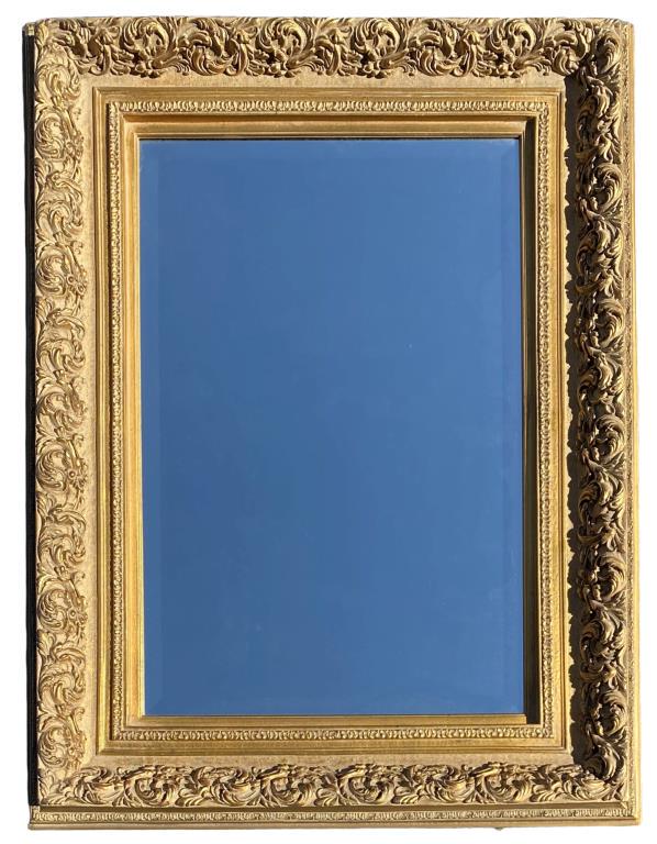 Large Giltwood Mirror, Foliate Frame (1 of 3)
