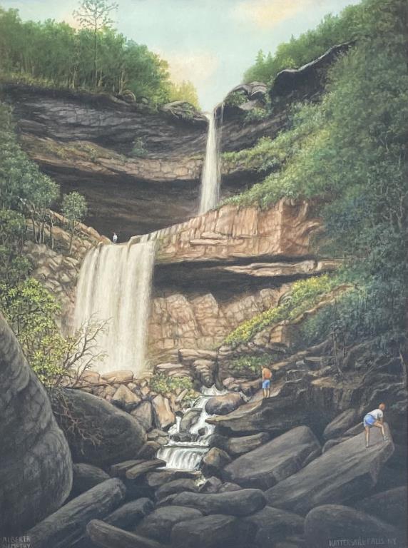 A. Nemethy, Pastel "Katterskill Falls NY" (1 of 5)