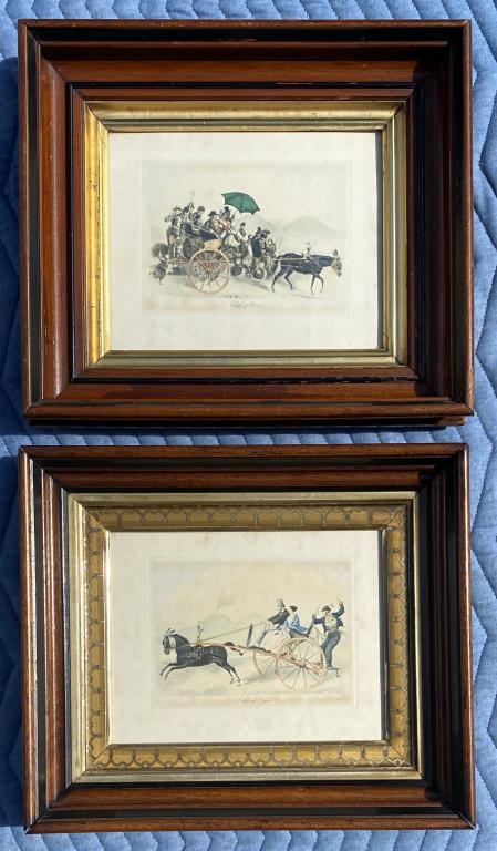 Pair Continental Coaching Engravings (1 of 4)