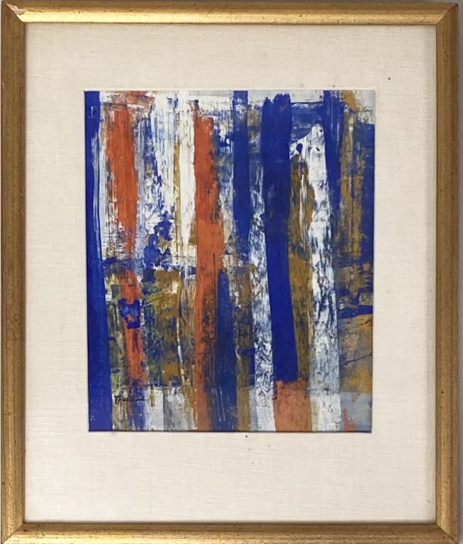 Signed Mid Century Abstract Painting O/P (1 of 5)