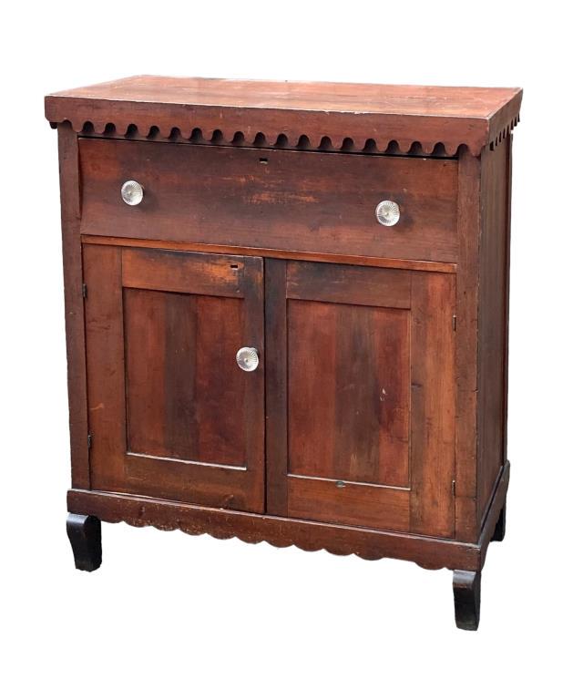 Folk Art Painted & Cutout Design Pine Server (1 of 9)