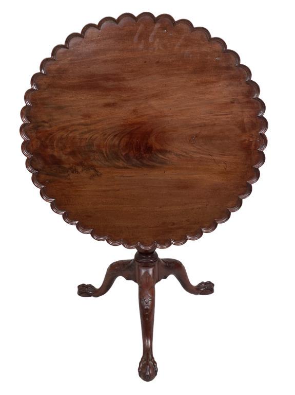 Chippendale Carved Mahogany Tip Top Tea Table (1 of 13)